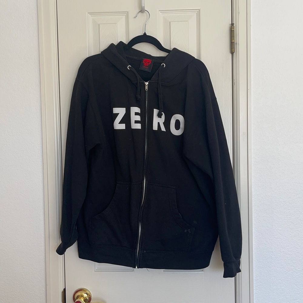 Savage brand zero black zip up hoodie